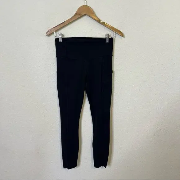 Lululemon Fast & Free 7/8 Tight II *Non-Reflective Nulux Black Leggings Size 6 - Picture 2 of 6